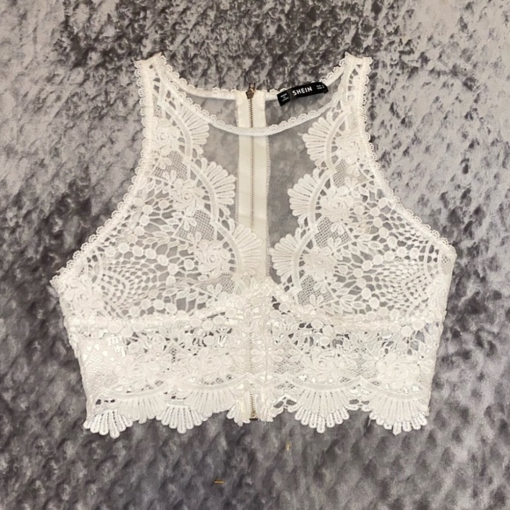 Shein Sheer Lace Top!